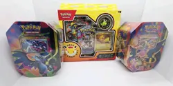 Pokemon Card TCG Mega Charizard EX Tin Set & Pokemon Card Day 2026 Box - Image 1