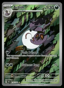Pokemon Cards Arbok 176/162 Temporal Forces Illustration Rare NM - Image 1