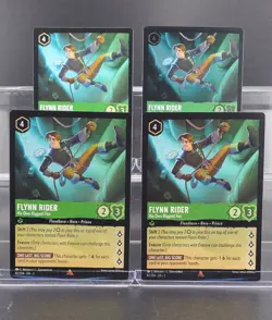 Disney Lorcana Flynn Rider - His Own Biggest Fan 82/204 Rise Floodborn 4 Cards R - Image 1