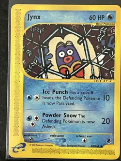 Pokemon Card - Jynx Expedition 83/165 Uncommon Vintage - Image 1