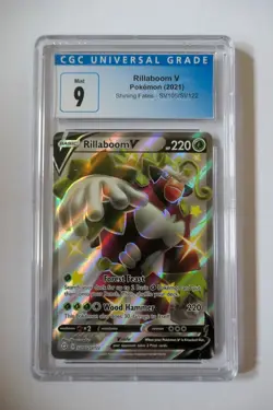 Rillaboom V Shiny Full Art SV105/SV122 CGC 9 Mint Blue Label - Pokemon Card - Image 3