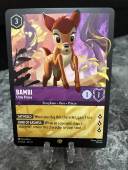 Disney Lorcana TCG Bambi Little Prince 63/204 Reign of Jafar Legendary Card - Image 1