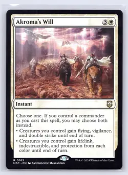 MTG Akroma's Will R Commander: Modern Horizons 3 165 NM - Image 1