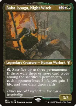 [MTG] Baba Lysaga, Night Witch (Foil) (Foil Etched) (525) (CLB) NM - Image 1