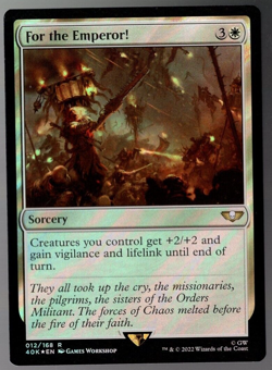 For the Emperor! 012/168 Rare Surge Foil Warhammer 40K MTG NM - Image 1