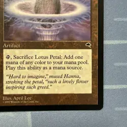 Lotus Petal - Tempest - Magic The Gathering - Vintage 1997 - Image 4