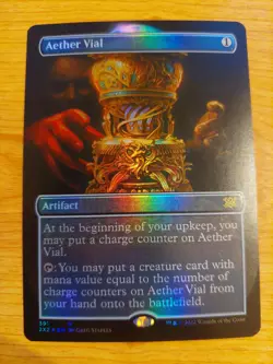 Aether Vial (Borderless) - 391 (Double Masters 2022) - VLP - Foil - Image 1