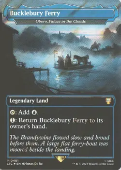 MTG Bucklebury Ferry (0401) *Surge Foil* Borderless Box Topper Lord Of Rings NM - Image 1