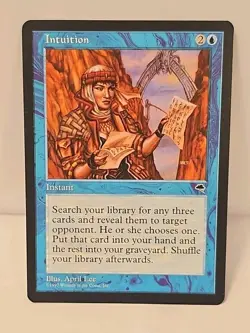 MTG 💥💥 Intuition 💥💥 Tempest MT/NM !!🌟 Super RARE 🌟 Magic The Gathering - Image 1