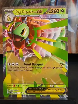 Mega Meganium EX 010/217 Mega Evolutions Ascended Heroes Pokemon Card - Image 2