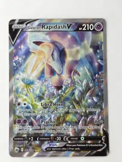 2021 Pokemon Chilling Reign Galarian Rapidash V Alternate Full Art 168/198 - Image 1