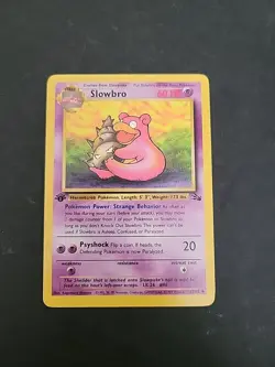LP Pokemon TCG Slowbro Fossil 43/62 1st Edition Uncommon Stage 1 Regular 1999 - Image 1