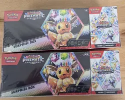 LOT OF 2 - Pokemon Prismatic Evolutions Surprise Box & Booster Bundle Sams Club - Image 1