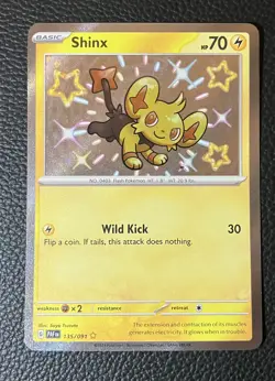 Shinx ⭐ 135/091 Holo Shiny Rare Paldean Fates 2024 Pokemon NM - Image 1