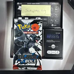 22.82g Pokemon TCG SV 10.5 Black Bolt Booster Pack Sealed! - Image 1