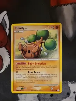 Pokemon Bonsly 71/130 Diamond & Pearl Regular LP Condition - Image 1