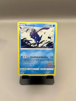 Greninja Black Star promo SWSH305 Pokemon Illustration contest 2022 NM - Image 1