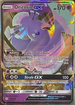 Oricorio GX Ultra Rare Holo - 95/236 - Cosmic Eclipse Pokemon 2019 - Image 1