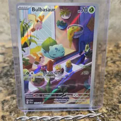 Pokemon Bulbasaur 143/142 Sv07 Stellar Crown Illustration Rare Full Art Holo En… - Image 1