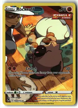 Rockruff ⭐ TG07/TG30 Holo Silver Tempest Trainer Gallery Pokemon NM - Image 1