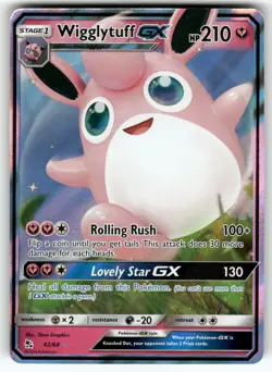 Wigglytuff GX Hidden Fates Ultra Rare Pokemon Lightly played - Image 1
