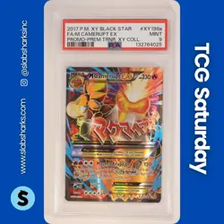 2013 POKEMON XY BS PROMO PREM TRAINER XY COLLECTION #XY198 M CAMERUPT EX PSA 9 - Image 1