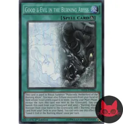 Yugioh Good & Evil in the Burning Abyss SECE-EN086 Super Rare 1st Edition NM - Image 1