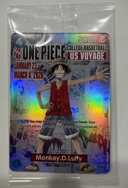 Monkey.D.Luffy One Piece P055 College Basketball US Voyage Card Illini NR - Image 2