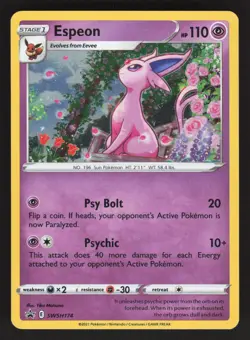 Espeon SWSH174 Pokemon TCG Sword & Shield Promo Cards NM - Image 1