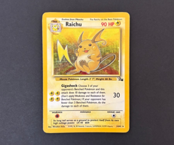 Raichu 14/62 Fossil Pokemon Card Holo Foil Rare HP - Image 1