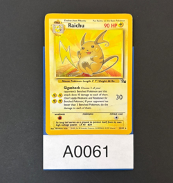 Raichu 14/62 Fossil Pokemon Card Holo Foil Rare HP - Image 5