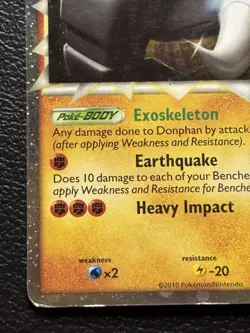 Donphan Prime 107/123 HGSS HeartGold Soulsilver Holo 2010 Pokemon TCG Card MP - Image 4