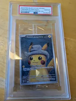 PSA 10 Pikachu With Grey Felt Hat 085 Promo Card Pokemon Van Gogh Museum Sealed - Image 1