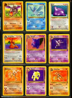 1999 Pokemon FOSSIL Set COMPLETE Unlimited Edition NON HOLO Cards 16-62 Lot RARE - Image 2