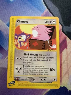 Pokemon TCG Chansey Card 72/165 2002 Expedition Base Set Uncommon Card - Image 1