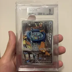 2024 Pokemon SCR En Stellar Crown Squirtle Illustration Rare Card 148/142 BGS 9 - Image 1