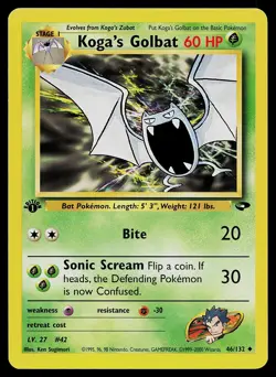 Pokemon Card - Koga's Golbat Gym Challenge 46/132 Uncommon 1st Edition - Image 1