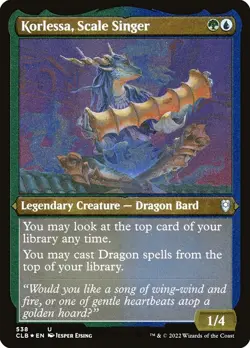 [MTG] Korlessa, Scale Singer (Foil) (Foil Etched) (538) (CLB) NM - Image 1