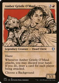 [MTG] Amber Gristle O'Maul (Foil) (Showcase) (395) (CLB) NM - Image 1