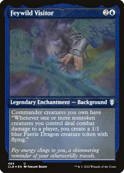 [MTG] Feywild Visitor (Foil) (Foil Etched) (484) (CLB) NM - Image 1