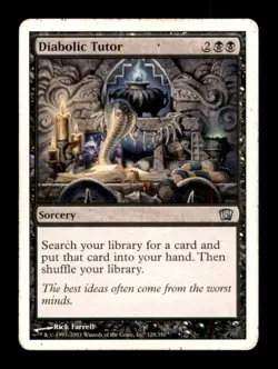 MTG Diabolic Tutor LP Light Play Eighth Edition [2365] - Image 1
