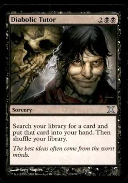 Diabolic Tutor LP Light Play Tenth Edition MTG [9247] - Image 1