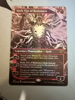 Koth, Fire of Resistance (Borderless) Phyrexia: All Will Be One Foil - Image 1