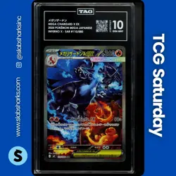 2025 POKEMON MEGA JP INFERNO X #110/080 MEGA CHARIZARD EX SECRET ART RARE TAG 10 - Image 1