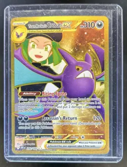 2025 Pokemon Destined Rivals Team Rocket's Crobat ex Hyper Rare #242/182 - Image 1