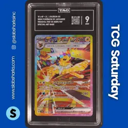 2024 POKEMON TERASTAL FEST JP #209/187 JOLTEON EX SPECIAL ART RARE TAG 9 - Image 1