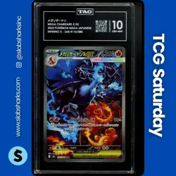 2025 POKEMON MEGA JP INFERNO X #110/080 MEGA CHARIZARD EX SECRET ART RARE TAG 10 - Image 1