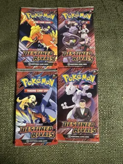 Pokemon TCG Destined Rivals Scarlet & Violet Booster Pack Lot of 4 SEALED PACKS - Image 1