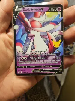Pokemon TCG Dark Sylveon Black Star Promo SWSH134 25th Anniversary Celebrations - Image 1