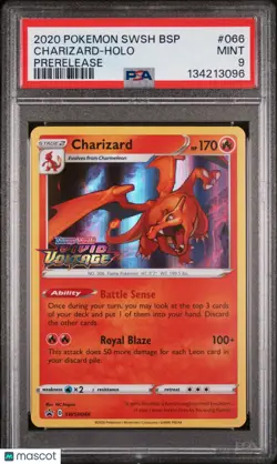 Charizard Holo Prerelease PSA 9 SWSH066 2020 Pokemon Swsh Black Star Promo - Image 1